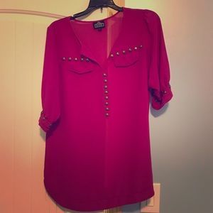 Pink with gold embellishments